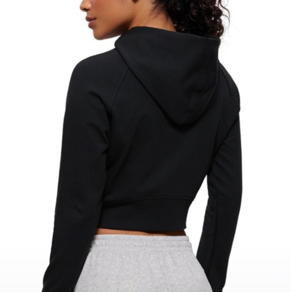 NWT CRZ Yoga Amenity Zip Up Cropped Hoodie, size XL